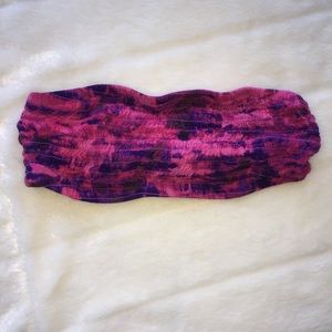 FREE PEOPLE Purple & Pink Tie Dye Bandeau XS